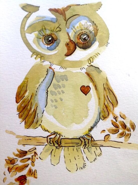 Gold Shimi-eyed Woot Owl